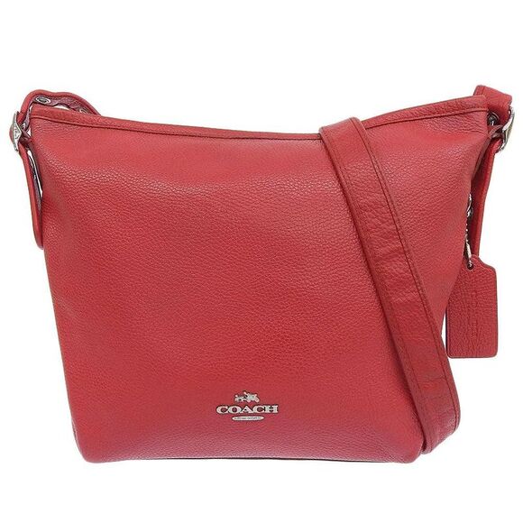 coach Handbags - Pre Loved coach Leather Shoulder Bag Women red | red Crossbody Bags